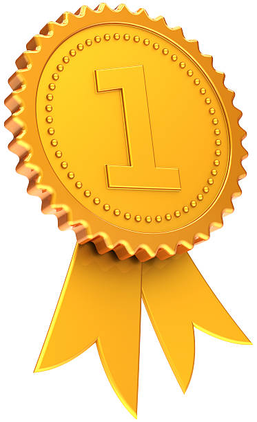 istock First place award ribbon total golden 177274637