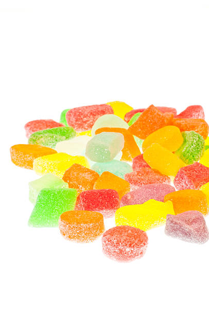 istock Fruit jelly candies on white background 177275356