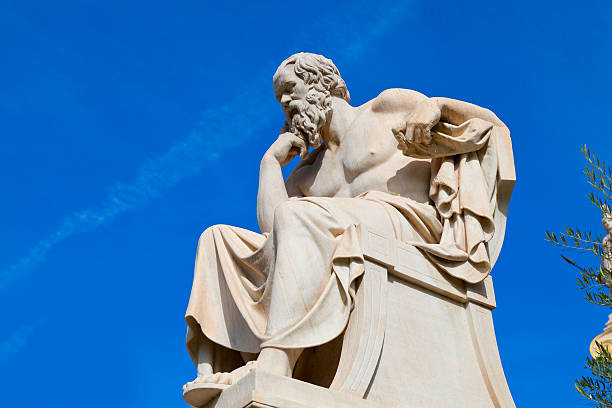 istock Stone statue of Socrates on a sunny day 177279650
