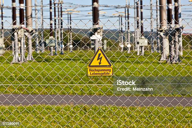 Electrical Power Plant In Farmland Area Stock Photo - Download Image Now - Cable, Change, Construction Industry