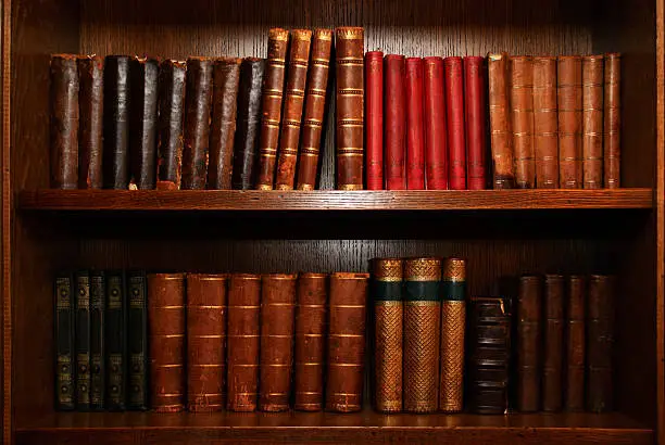 old books in a old library