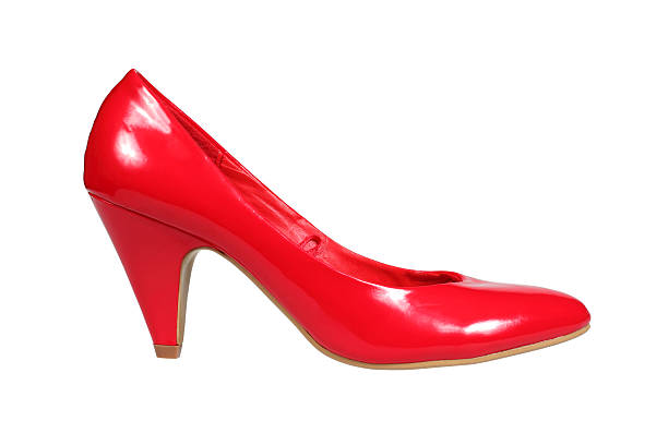 istock Red women's heel shoe 177283159