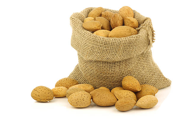 istock bunch of almond nuts in a burlap bag 177283398