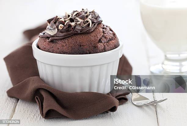 Chocolate Muffin Stock Photo - Download Image Now - Chocolate Cake, Ramekin, Baked