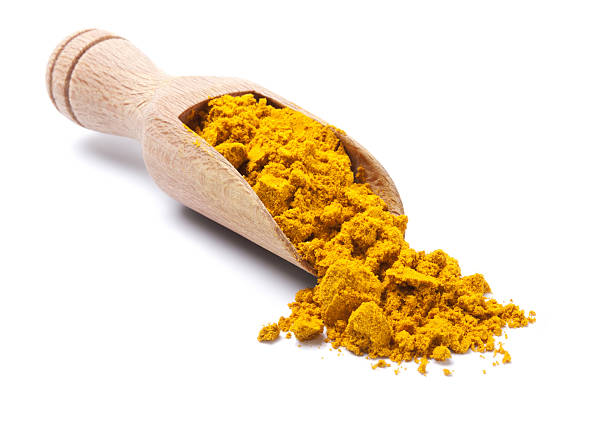 istock Wooden shovel with turmeric 177284307