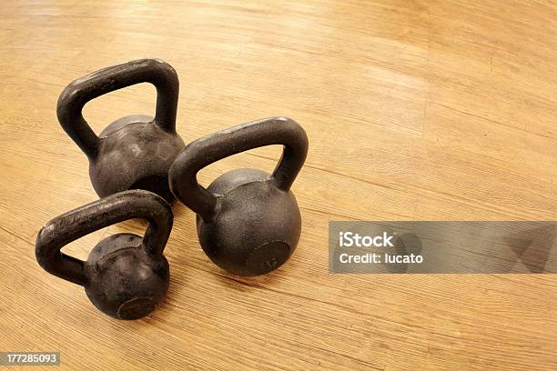 Kettlebell Weights Stock Photo - Download Image Now - Anaerobic Exercise, Beauty, Black Color