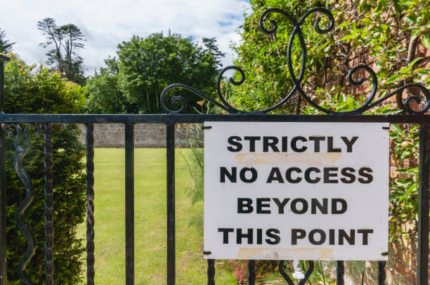 istock Sign in a public park garden 