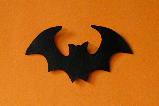 black bat paper cut element