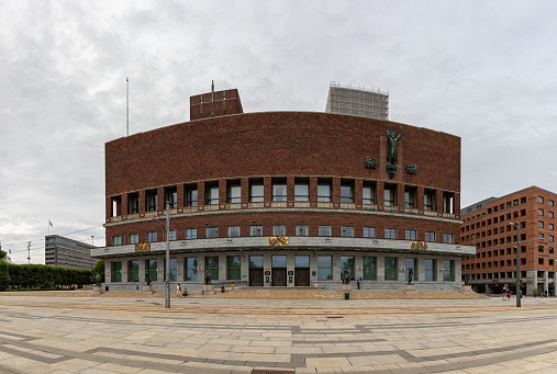 Oslo, Norway - August 12, 2023: A picture of the Oslo City Hall.