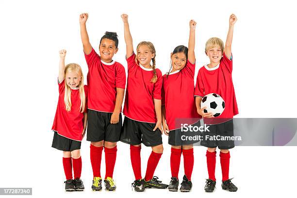 Kids Soccer Stock Photo - Download Image Now - Cheering, Child, Sports Team