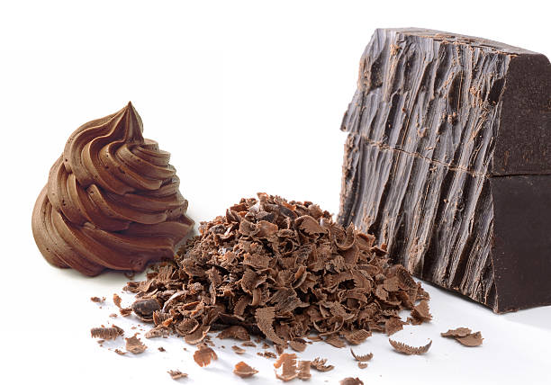 초콜릿 바 (갈기 - chocolate part of portion chocolate shaving 뉴스 사진 이미지