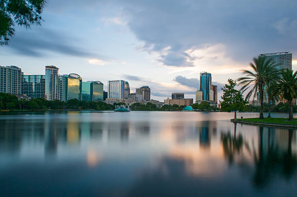 istock Eola lake at sunset in Orlando 177287619