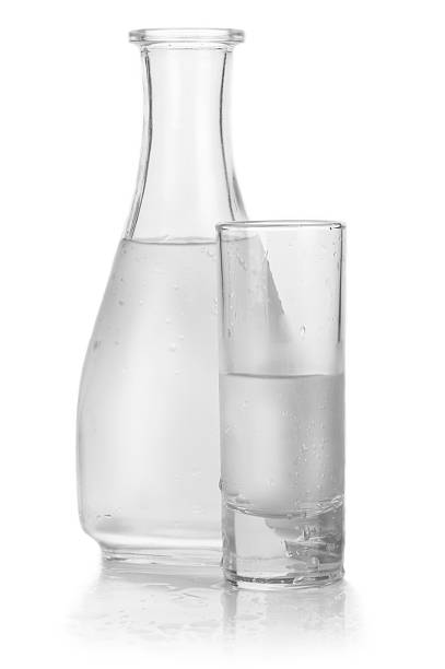 istock Decanter and glass of iced vodka 177288933