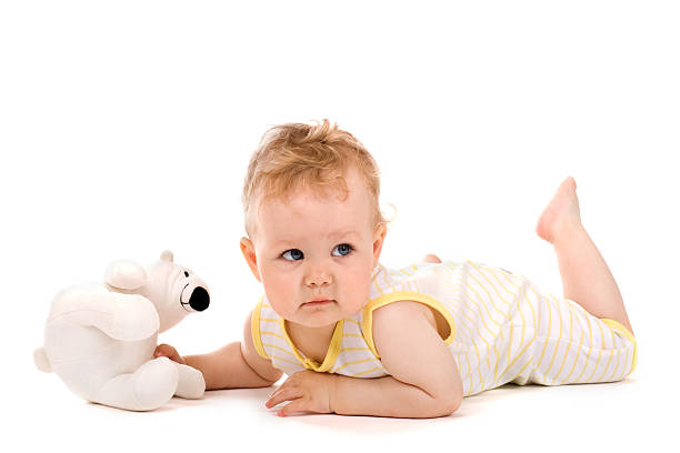 istock Cute baby lying on tummy 177289041