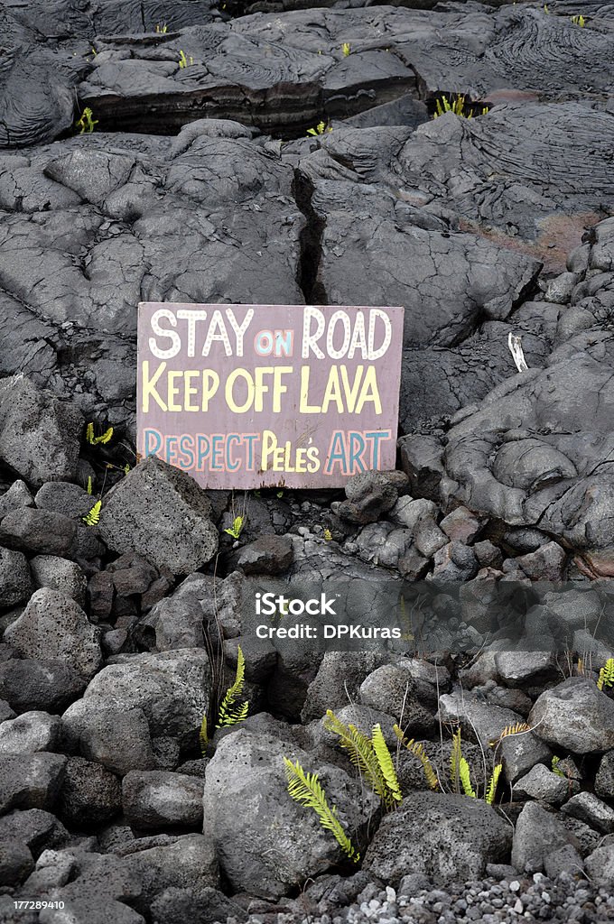 팻말 이 용암 - 로열티 프리 펠레 여신 스톡 사진