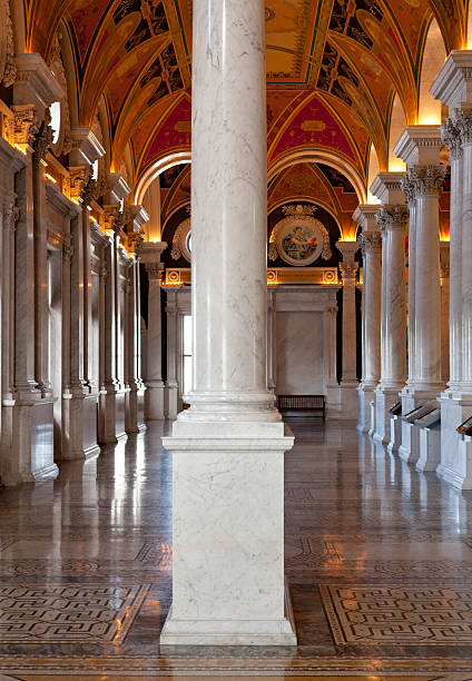 istock Columns of Library Congress in Washington DC 177290108