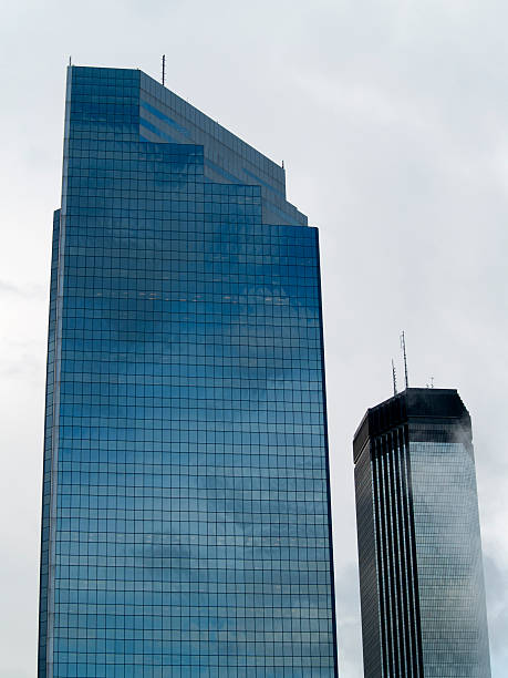 istock Modern Glass Buildings with Smoke in Air 177290462