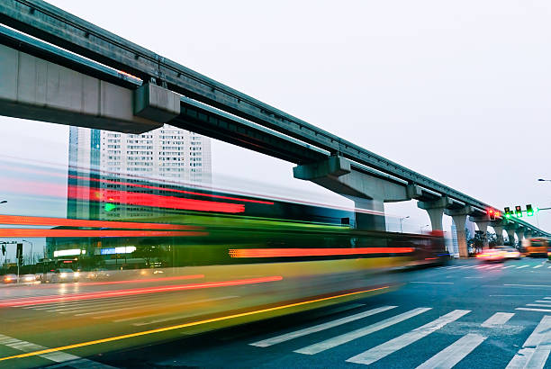 istock traffic in  China Chong Qing at night 177290810