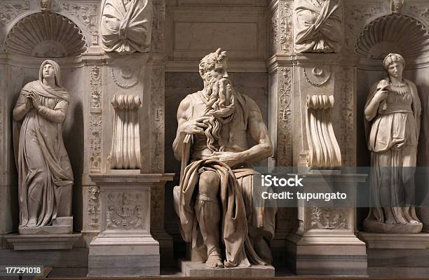 Moses By Michelangelo Stock Photo - Download Image Now - Michelangelo - Artist, Moses - Religious Figure, Sculpture