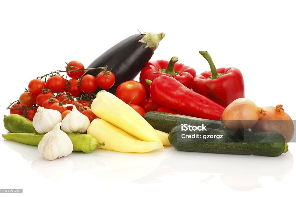 Arreglo de vegetales coloridos - Foto de stock de Ajo libre de derechos