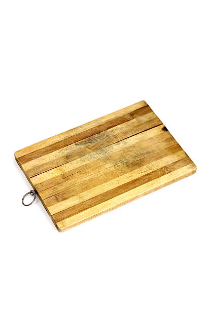 Kitchen cutting board for bread stock photo