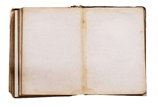 istock Old book with blank yellow stain page 177292130