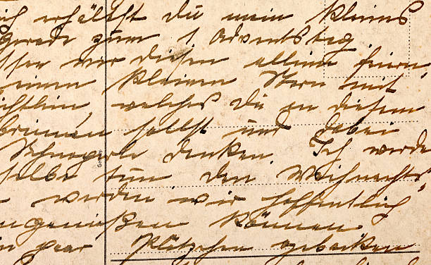 istock Fragment of an old handwritten letter 177292783