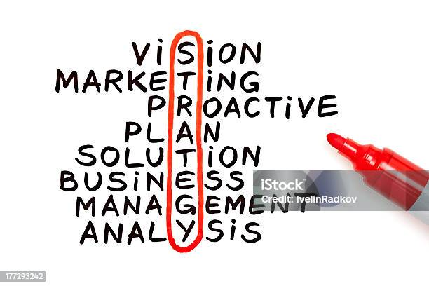 Diagrama De Estrategia Con Marcador Rojo Foto de stock y más banco de imágenes de Conceptos - Conceptos, Conceptos y temas, Crucigrama