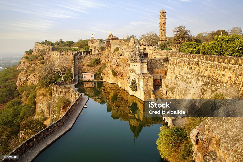 Panoramic shot of Cittorgarh Fort, India "Picturesque panorama of Cittorgarh Fort, India" Chittorgarh Stock Photo