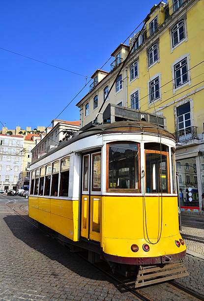 istock Yellow Tram in Praca da Figueria, Lisbon 177295326