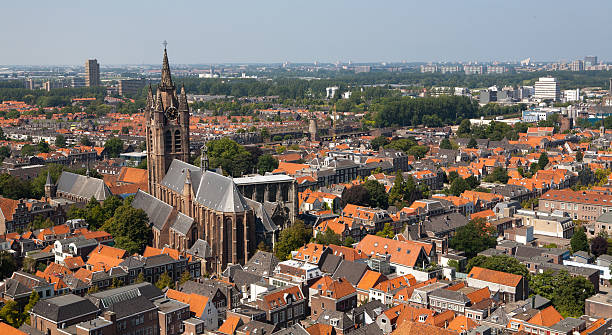 istock Delft Old Church from above 177295457