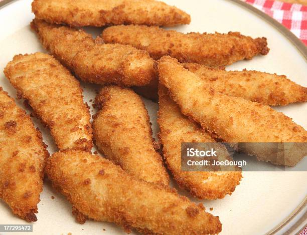 Chicken Nuggets Or Goujons Stock Photo - Download Image Now - Breaded Chicken, Chicken Meat, Chicken Nugget
