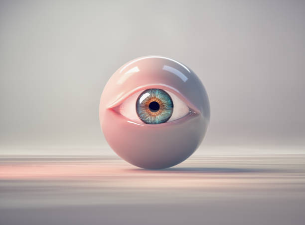 istock The eyeball in a pink sphere. 1772960591