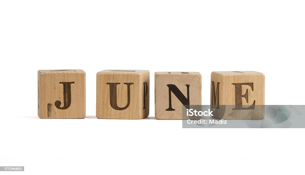Juni - Lizenzfrei Alphabet Stock-Foto