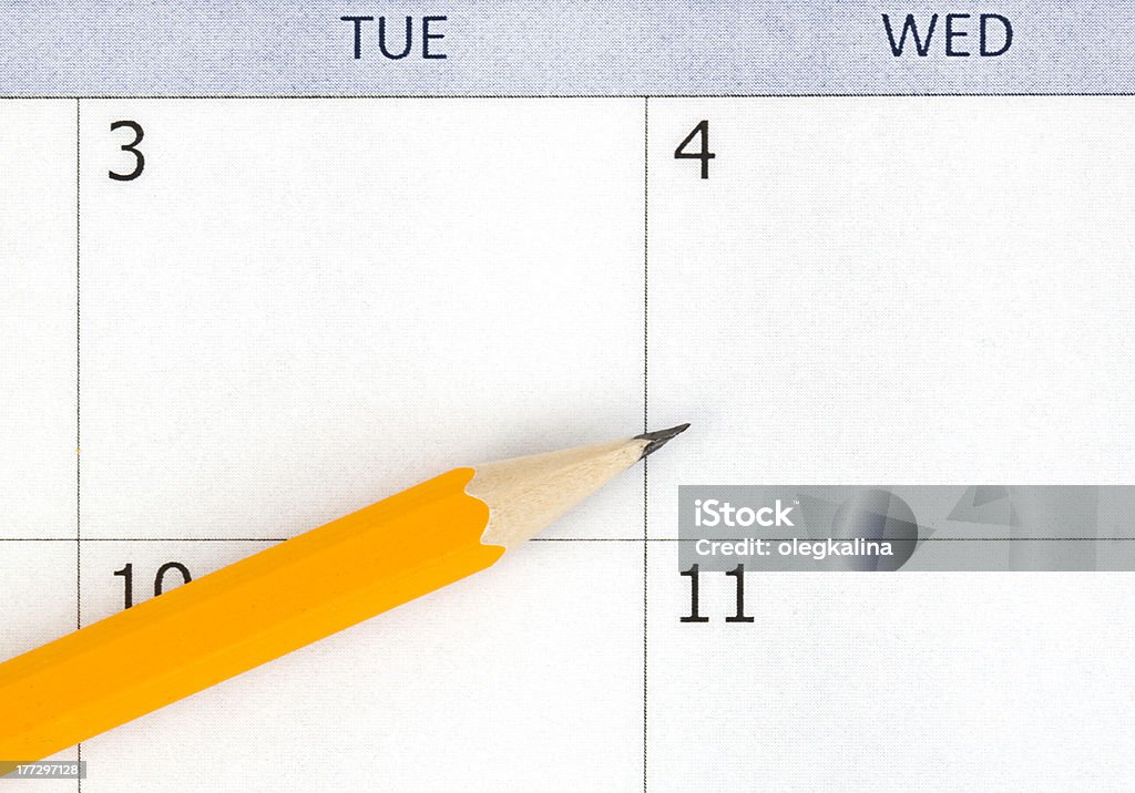Kalender - Lizenzfrei Bleistift Stock-Foto