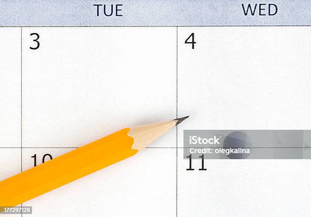 Kalender Stockfoto und mehr Bilder von Bleistift - Bleistift, Datum, Einzelner Gegenstand