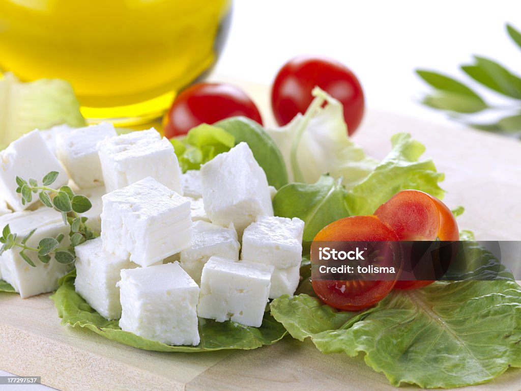 feta corte em cubos - Royalty-free Queijo Foto de stock