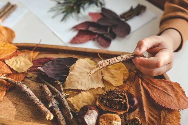 istock Children's creative activities, autumn idea 1772977628