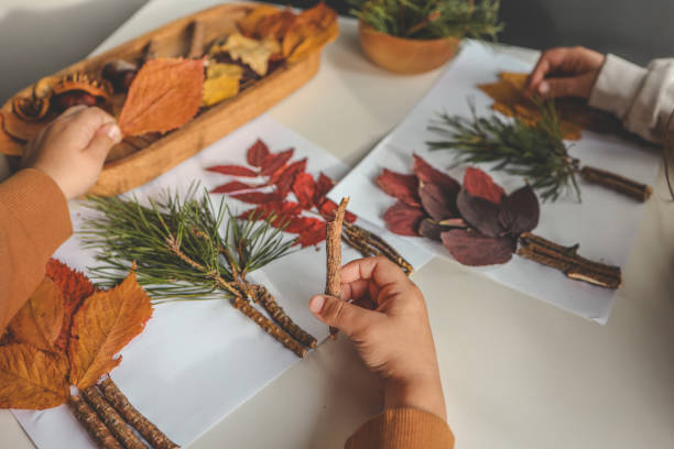 istock Children's creative activities, autumn idea 1772977640