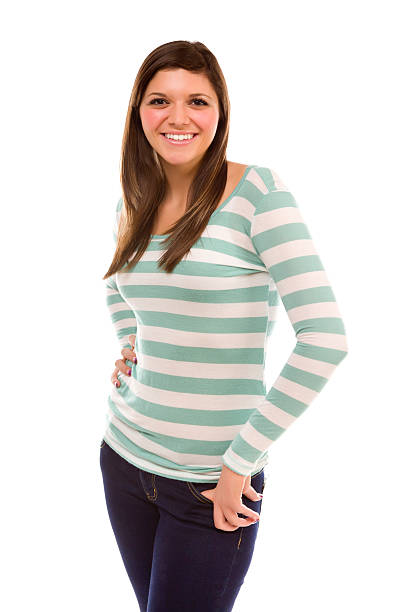 istock Pretty Smiling Ethnic Female Portrait on White 177299033