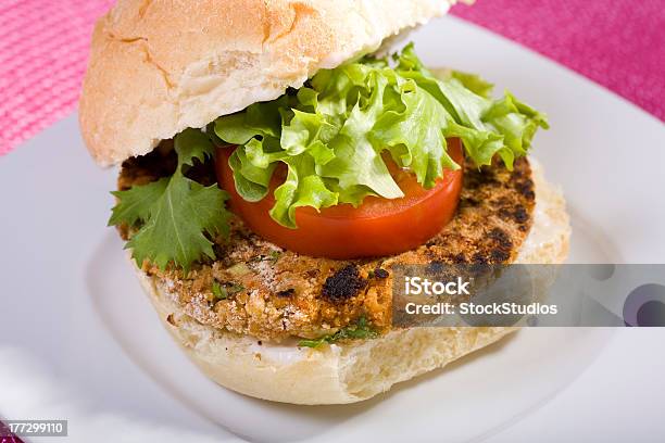 Chickpea Veggie Burger Stock Photo - Download Image Now - Burger, Chick-Pea, Food