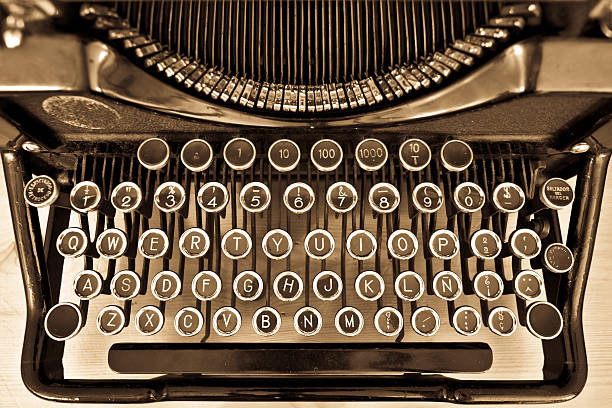 istock Antique typewriter on sepia 177299884