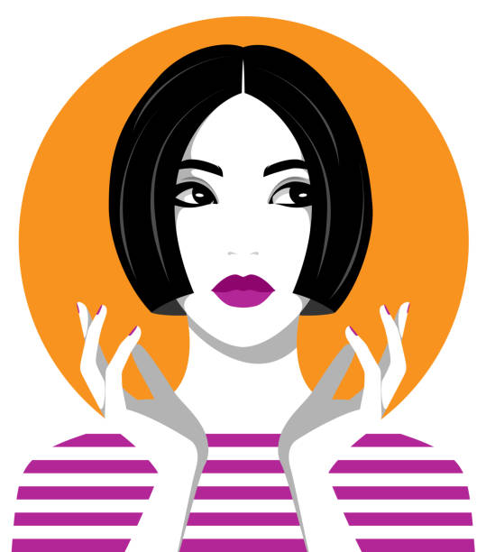 istock Elegant woman with French bob hairstyle 1773005726
