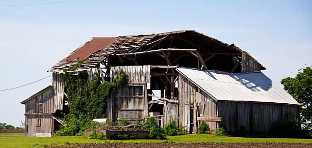 Old Broken down Barn stock photo