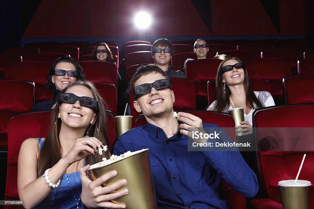 In the cinema Smiling people in the cinema 20-24 Years Stock Photo