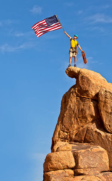 istock Climber on the summit. 177301652