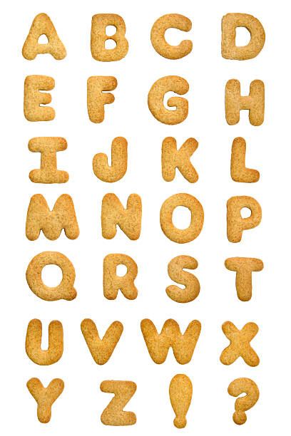 cookie-alphabet - letter j fotos stock-fotos und bilder