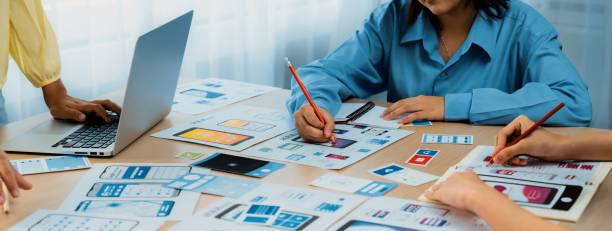 istock Panorama banner of startup company employee planning on user interface. Synergic 1773026838
