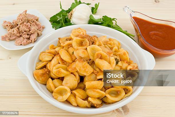 Orecchiette Pasta With Tuna Sauce Stock Photo - Download Image Now - Balance, Boiled, Carbohydrate - Biological Molecule