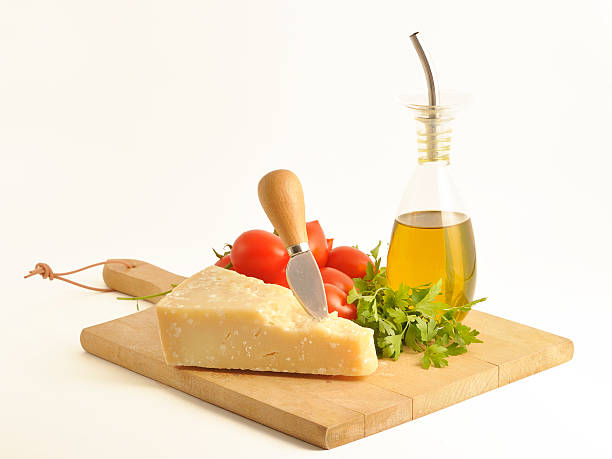 piece of parmesan stock photo